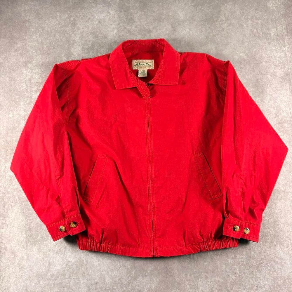 vintage 90s stjohnsbay full zip red bomber jacket